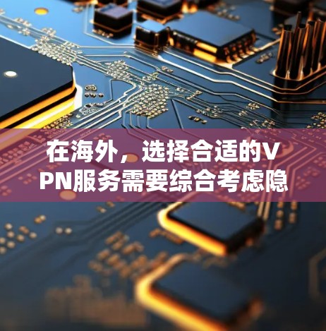 在海外,选择合适的VPN服务需要综合考虑隐私保护、安全性和数据保护性。以下是一些综合性的建议,帮助您找到适合的 VPN 服务 在海外,选择合适的VPN服务需要综合考虑隐私保护、安全性和数据保护性。以下是一些综合性的建议,帮助您找到适合的 VPN 服务