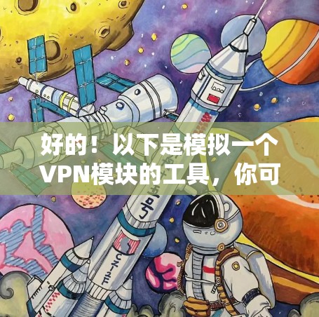 好的！以下是模拟一个VPN模块的工具，你可以根据需要调整参数，用于测试或配置VPN连接。这个工具的界面简单，但如果你需要更高级的功能，可以参考类似工具的实现