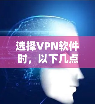选择VPN软件时，以下几点可以帮助你找到可靠的选项