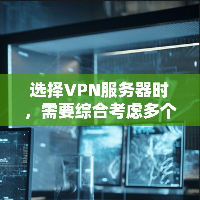 选择VPN服务器时,需要综合考虑多个因素以确保安全和高效。以下是一个分步的指南,帮助您做出明智的选择 选择VPN服务器时,需要综合考虑多个因素以确保安全和高效。以下是一个分步的指南,帮助您做出明智的选择